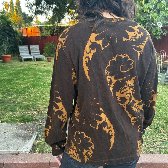 Dries Van Noten Brown Graphic Pattern Print Crew Neck Long Sleeve - Picture 4 of 5